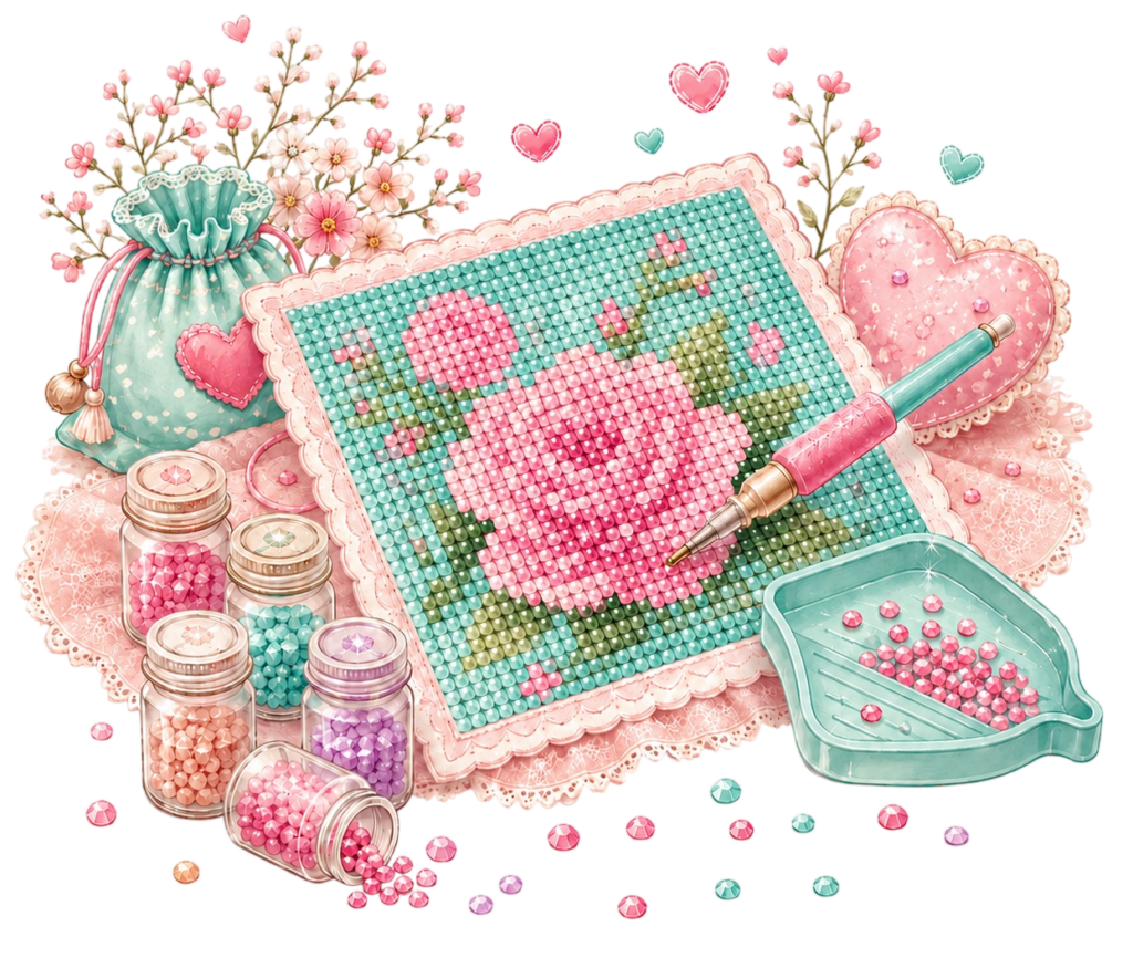 Ilustración de pintura diamante