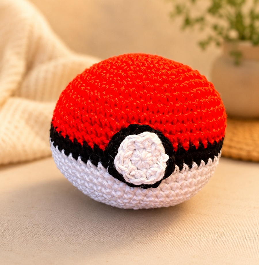 Poké Ball de crochet: un amigurumi para Jony